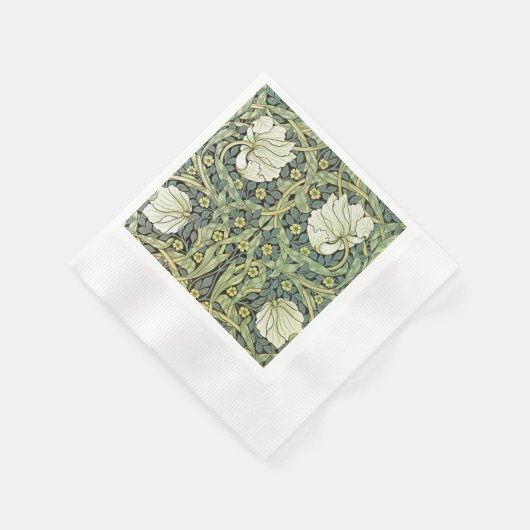 Pimpernel White Poppies William Morris Serviette (Ecke)