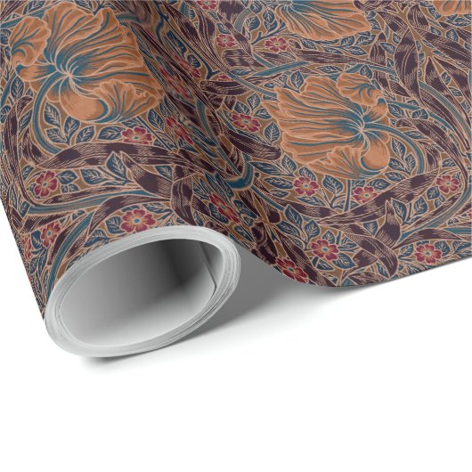 Pimpernel William Morris - Dark Brown Wrapping Pap Geschenkpapier (Rolleneckpunkt)