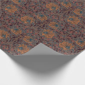 Pimpernel William Morris - Dark Brown Wrapping Pap Geschenkpapier (Ecke)