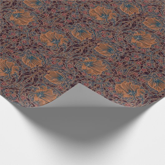 Pimpernel William Morris - Dark Brown Wrapping Pap Geschenkpapier (Ecke)