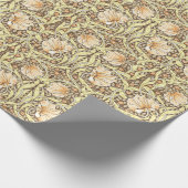 Pimpernel William Morris - Gold Brown Wrapping Pap Geschenkpapier (Ecke)
