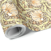 Pimpernel William Morris - Gold Brown Wrapping Pap Geschenkpapier (Rolleneckpunkt)