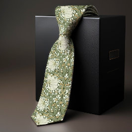 Pimpernel William Morris Green Vintages Muster Krawatte