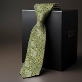 Pimpernel William Morris Grün Gold Muster Krawatte