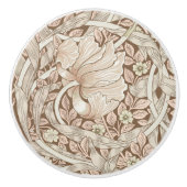 Pimpernel William Morris Muster viktorianisch Keramikknauf (Vorderseite)