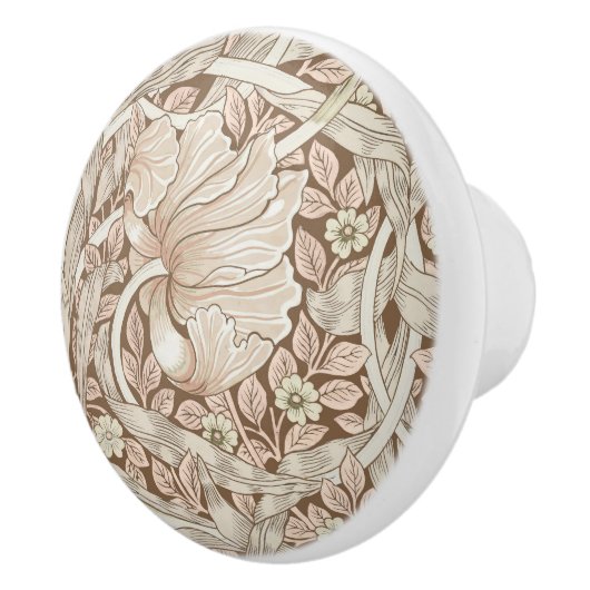 Pimpernel William Morris Pattern Viktorianisch Keramikknauf (Rechts)