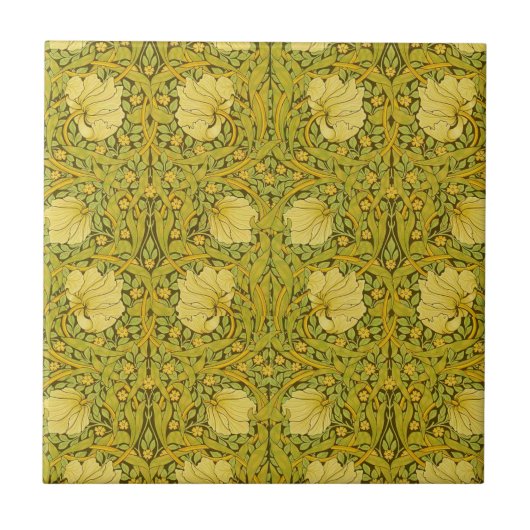 Pimpernel William Morris Pattern - Vintages Blumen Fliese (Vorderseite)