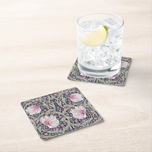 Pimpernel, William Morris Rechteckiger Pappuntersetzer (Vor Ort)