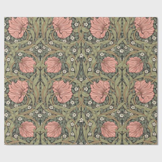 Pimpernel William Morris - SAGE PEACH Wrapping Pap Geschenkpapier (Flach)
