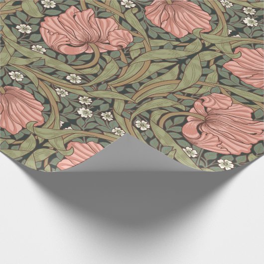 Pimpernel William Morris - SAGE PEACH Wrapping Pap Geschenkpapier (Ecke)