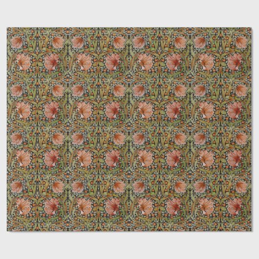 Pimpernel William Morris - Warm Sage Orange Wrappi Geschenkpapier (Flach)