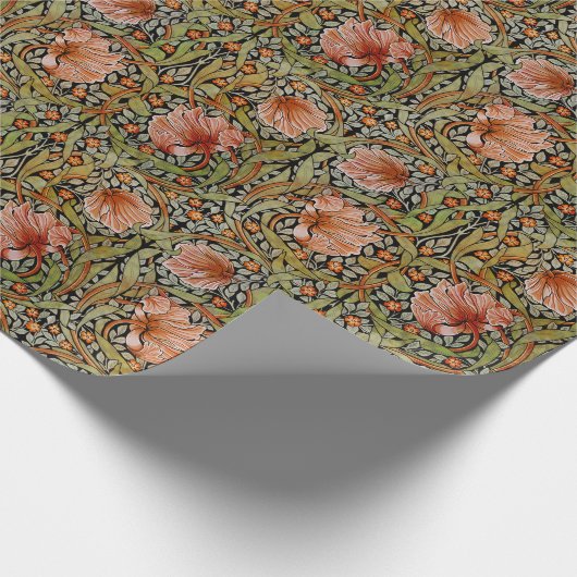 Pimpernel William Morris - Warm Sage Orange Wrappi Geschenkpapier (Ecke)