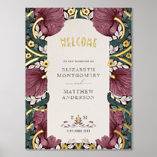 Pimpernel William Morris Wedding Welcome Sign Foliendrucke