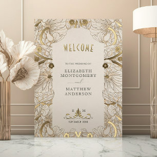 Pimpernel William Morris Wedding Welcome Sign Foliendrucke