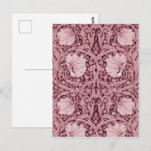 Pimpernell Maroon, William Morris Postkarte (Vorne/Hinten)