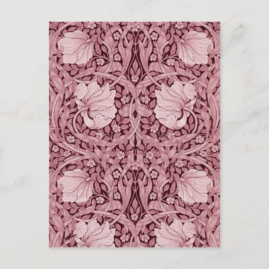Pimpernell Maroon, William Morris Postkarte (Vorderseite)