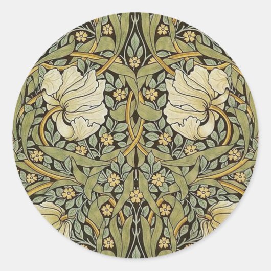 Pimpernell William Morris Runder Aufkleber (Vorderseite)