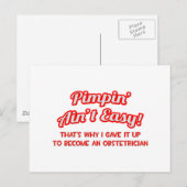 Pimpin' Ain't Easy .. Obstmacherin Postkarte (Vorne/Hinten)