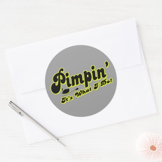 Pimpin-Aufkleber Runder Aufkleber (Umschlag)