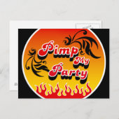 PimpMyParty Einladungspostkarte (Vorne/Hinten)