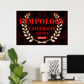 PIMPOLOGY UNIVERSITY ALUMNI 2K21 RED/BLK POSTER (Heimbüro)
