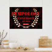 PIMPOLOGY UNIVERSITY ALUMNI 2K21 RED/BLK POSTER (Küche)