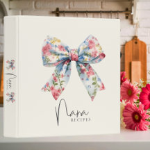 Pin Bow Floral nana Kochbuch 3 Ring