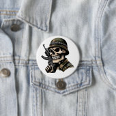 Pin calavera soldado blanca button (Beispiel)