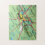Pin placed on map in Berlin, Germany Puzzle (Vertikal)