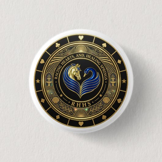 Pin - Racing Hearts and Healing Springs Button (Vorderseite)