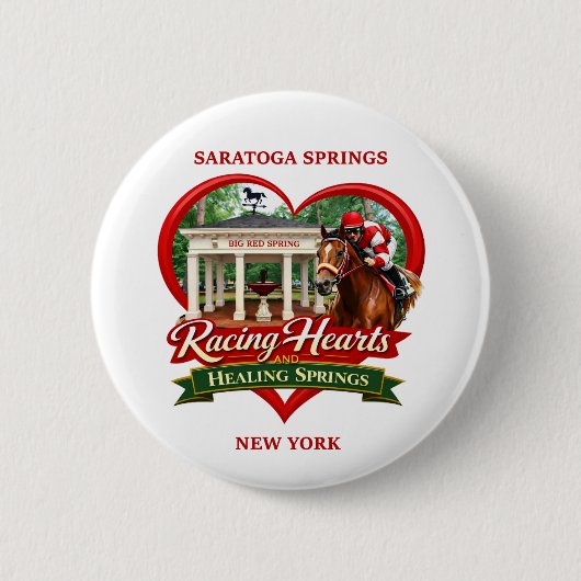 Pin - Racing Hearts and Healing Springs Button (Vorderseite)