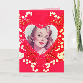 PIN UP 1950ER VALENTIN FEIERTAGSKARTE