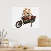 Pin-up biker girls poster (Küche)