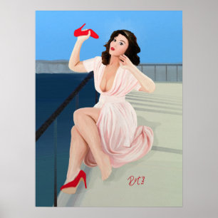 Pin-up-Girl, Autsch, es schmerzt! (Poster) Poster