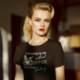 Pin-up-Girl Coffee-Süchtige Tri-Blend Shirt