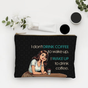 Pin-up-Girl – Ich wache auf, um Kaffee zu trinken Zubehörtasche