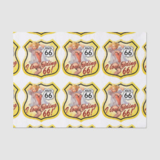 Pin Up Girl Route 66 Seidenpapier