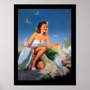 Pin-Up-Girl Vintage-Plakat Poster