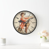 Pin-up-Girl-Wanduhr Große Wanduhr (Zuhause)