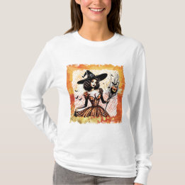 Pin-up Hexe Halloween T-Shirt