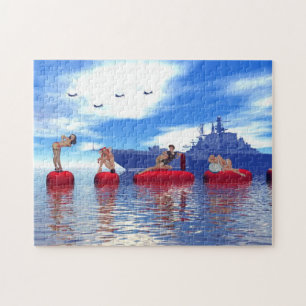 Pin-up Mädchen Puzzle