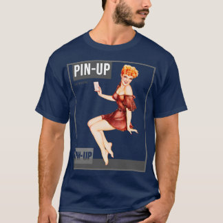 Pin up Mädchen Vintage Pinup Magazin 11 T-Shirt