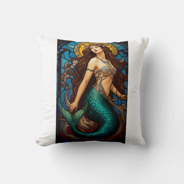 Pin Up Mermaid Kissen (Vorderseite)