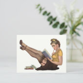 Pin-up Postkarte (Stehend Vorderseite)