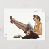 Pin-up Postkarte (Vorne/Hinten)