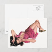 Pin-up Postkarte (Vorne/Hinten)