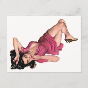 Pin-up Postkarte