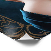 Pin-up Rotes Poster inspiriert von Art Deco (Ecke)