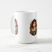 Pin up Women Halloween Ocean Kaffeetasse (Vorderseite Links)