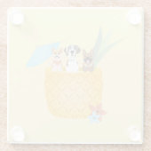 Pina Colada Ananas Hunde Glasuntersetzer (Rückseite)